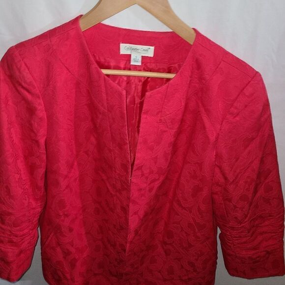 Coldwater Creek Red Blazer Jacket Long Sleeve Size 12 - Picture 2 of 9